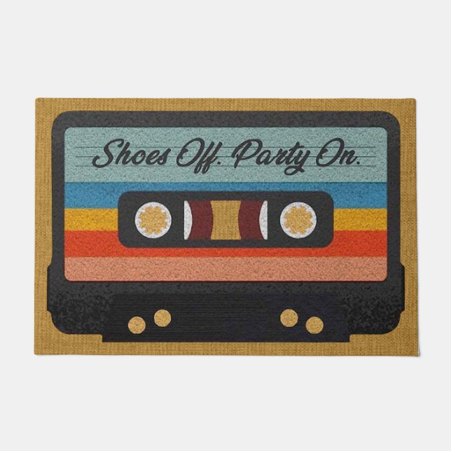 Tapete Calçados desligados no tapete, porta do telhado do (Frente)