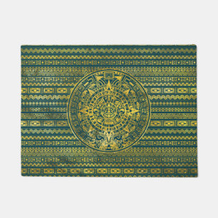 Tapete Calendário maia do Inca asteca Dourado