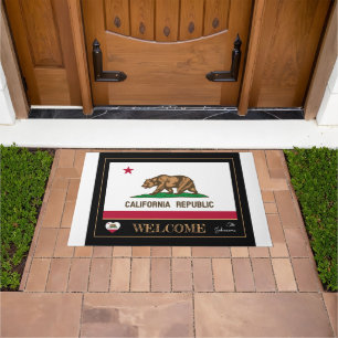 Tapete Califórnia & California Flag house mat /esportivos