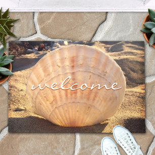 Tapete California Sandy Beach Seashell Foto Bem-vinda