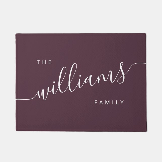 Tapete Caligrafia moderna e elegante, roxo e branco (Frente)