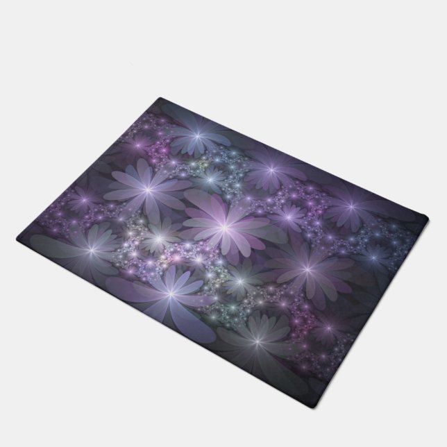 Tapete Cama de Flores Trendy Shiny Abstrato Arte Fractal (Inclinado)