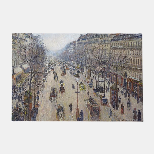 Tapete Camille Pissarro - Boulevard Montmartre, manhã (Frente)