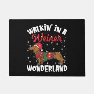Tapete Caminhando Em Um Wiener Wonderland Funny Dachshund