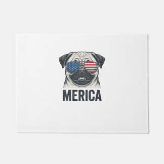 Tapete Camisa de Gravura Vintage Patriótica Pug Merica De