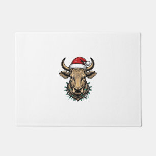 Tapete Camisa de Natal Vintage Vaca Chapéu de Papai Noel