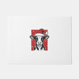 Tapete Camisa de Natal Vintage Vaca Chapéu de Papai Noel 