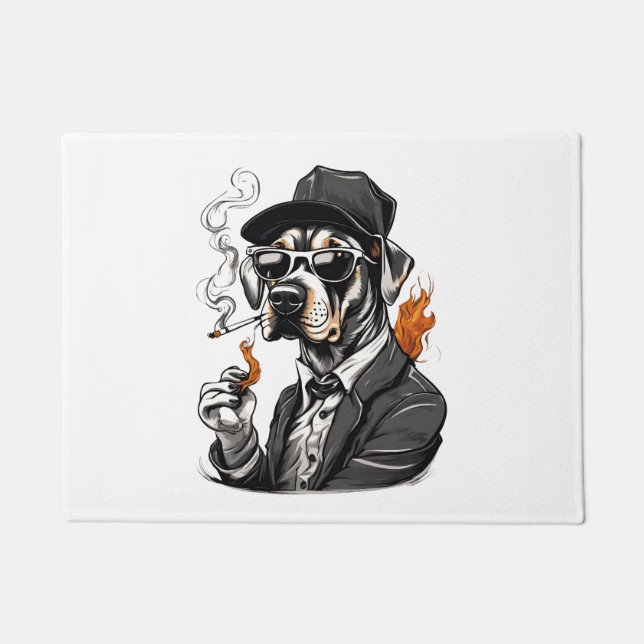 Tapete Camisa-T Essencial Para Fumar Cão (Frente)