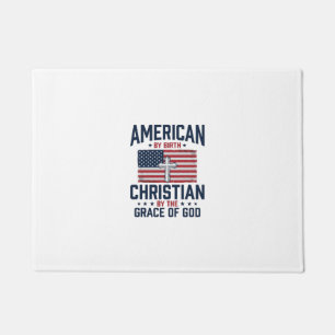 Tapete Camisa Vintage com Cruz da Bandeira Cristã America