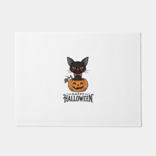 Tapete Camisa Vintage de Halloween Gato Preto Abóbora Des
