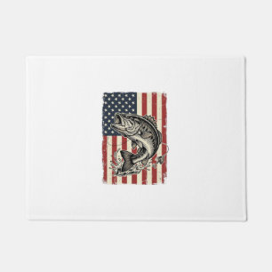 Tapete Camisa Vintage de Pesca de Robalo com Bandeira Ame