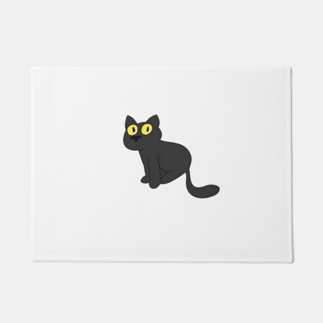 Tapete Camiseta Clássica de Gato Negro Halloween (Frente)
