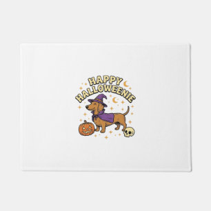 Tapete Camiseta de Cachorro Bruxa Dachshund Feliz Hallowe