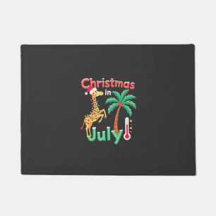 Tapete Camiseta engraçada de Natal em julho Santa Girafa 