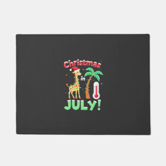 Tapete Camiseta engraçada de Natal em julho Santa Girafa