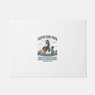 Tapete Camiseta Gráfica Adoção de Jesus Cuidados Cristãos