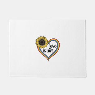 Tapete Camiseta Vetorial Vintage Coração de Girassol Amor