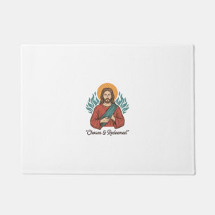 Tapete Camiseta Vintage Cristã Jesus Escolhido e Resgatad