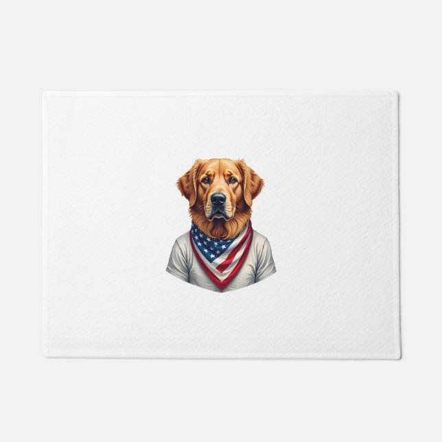 Tapete Camiseta Vintage do Retriever Dourado Canino Ameri (Frente)