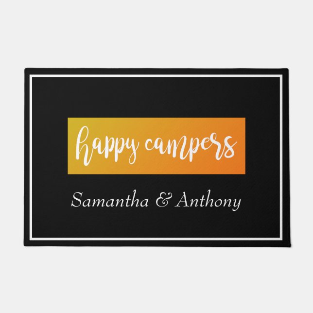 Tapete Campos Felizes Qualquer Nome Cabina RV Enquadrada  (Frente)