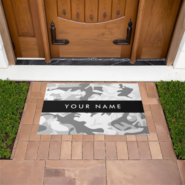 Tapete Camuflagem de Cinzas de neve de inverno Seu nome p (Ar livre)