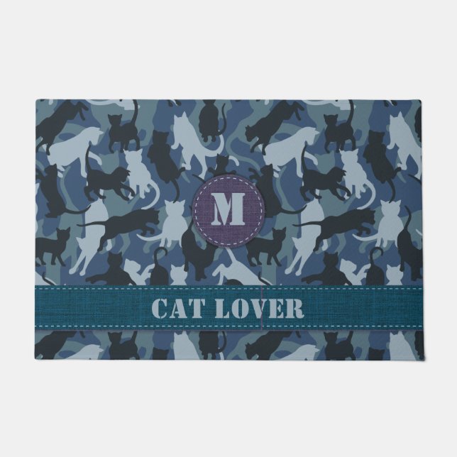 Tapete Camuflagem de Marinho de gatos (Frente)