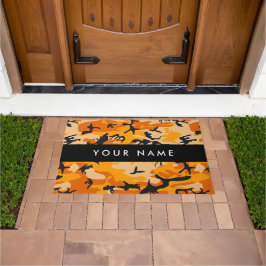 Tapete Camuflagem Laranja Seu nome Personaliza