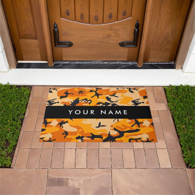Tapete Camuflagem Laranja Seu nome Personaliza (Ar livre)