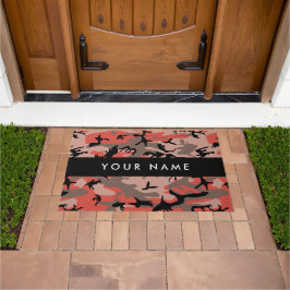 Tapete Camuflagem Vermelha e Castanha Seu nome Personaliz