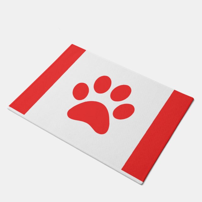 Tapete Canada Paw Flag - Funny Canadense (Inclinado)