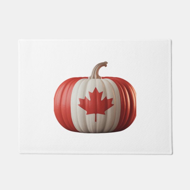 Tapete Canadiano Flag Pumpkin Maple Leaf Thankplaying Ove (Frente)