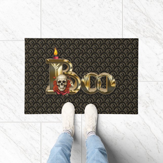 Tapete Candle Boo Halloween Doormat (Interior)