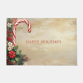 Tapete Candy Cane Christmas Holiday Doormat