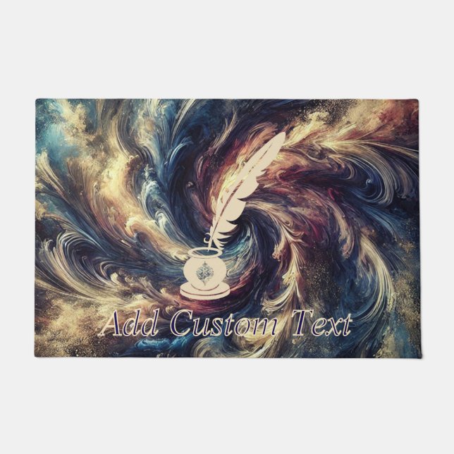 Tapete Caneta Quill Arte Moderna Abstrata (Frente)