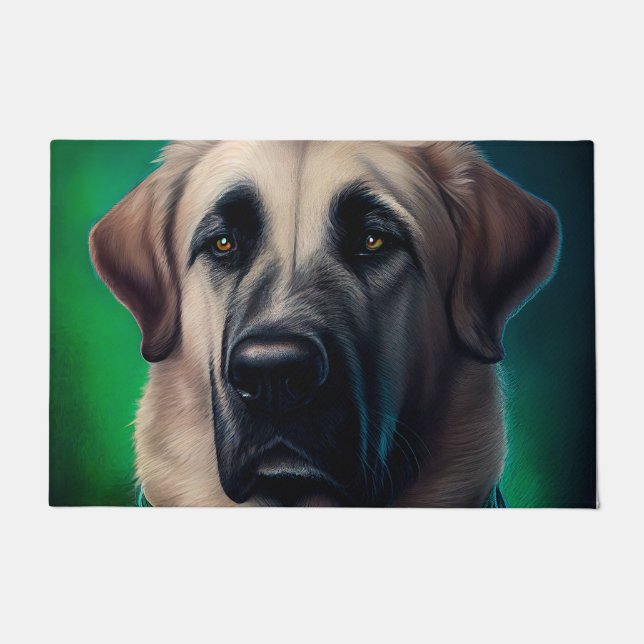 Tapete Cão pastor anatólico na Rua. Vestido no dia de Pat (Frente)