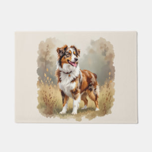 Tapete Cão Pastor Australiano Vermelho Merle Aussie