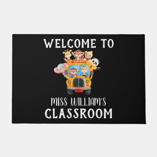 Tapete Capa de porta de boas-vindas da sala de aula do pr (Frente)