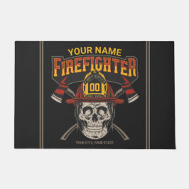 Tapete Capacete de Caveira Personalizado de Bombeiro Ax B