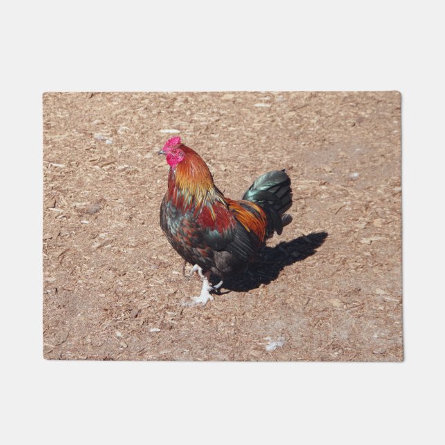 Tapete Capacho Galo de Ouro Cockerel (Frente)