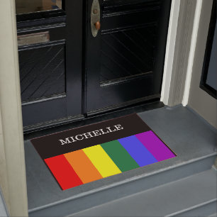 Tapete Capacho Orgulho Gay Rainbow Personalizado