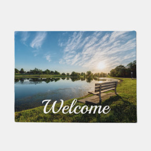 Tapete Cape Girardeau County Park Bench Bem-Vindo Mat