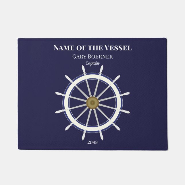 Tapete Capitão da Roda do Navio e Porta do Navio Pequeno (Frente)