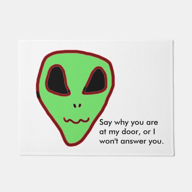 Tapete Cara assustadora não vai responder Doormat (Frente)