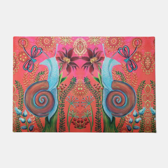 Tapete caracóis cor-de-rosa (Frente)