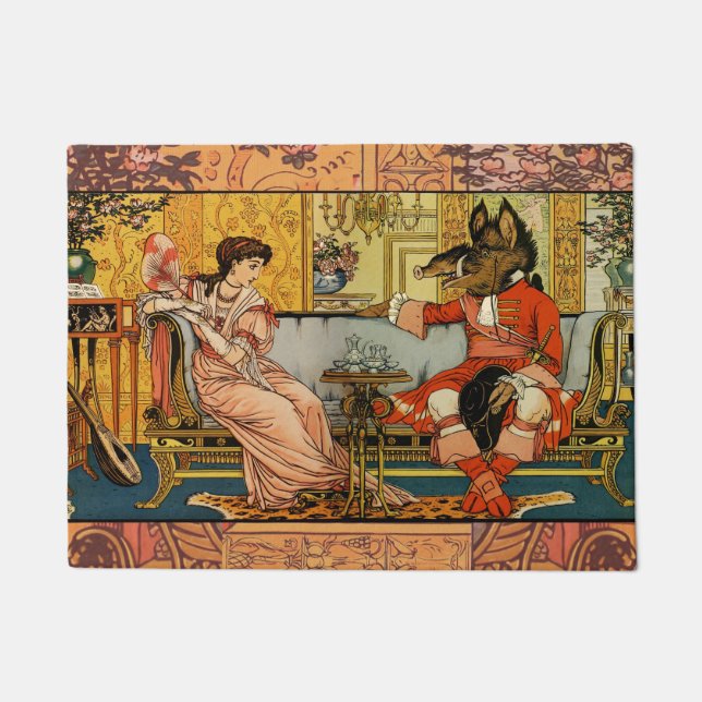 Tapete Caracteres de Contorno de Fada Clássica da Besta (Frente)