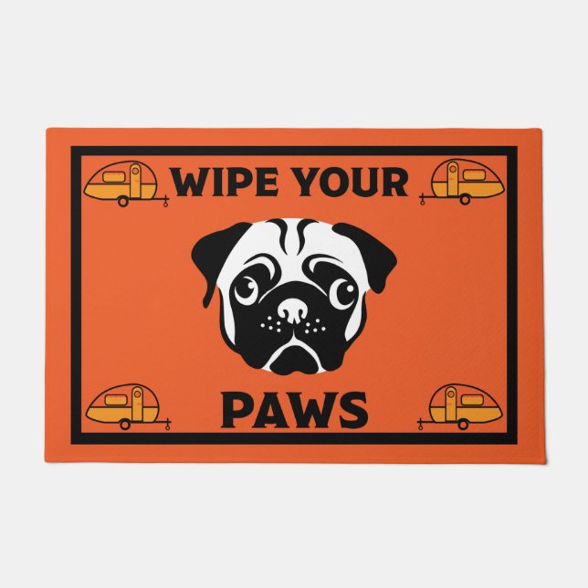 Tapete Caravan Pug Dog Door Mat (Frente)