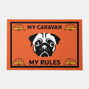 Tapete Caravan Pug Dog Door Mat