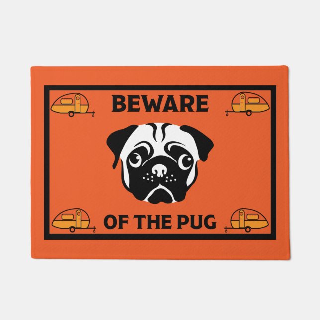 Tapete Caravan Pug Dog Door Mat (Frente)