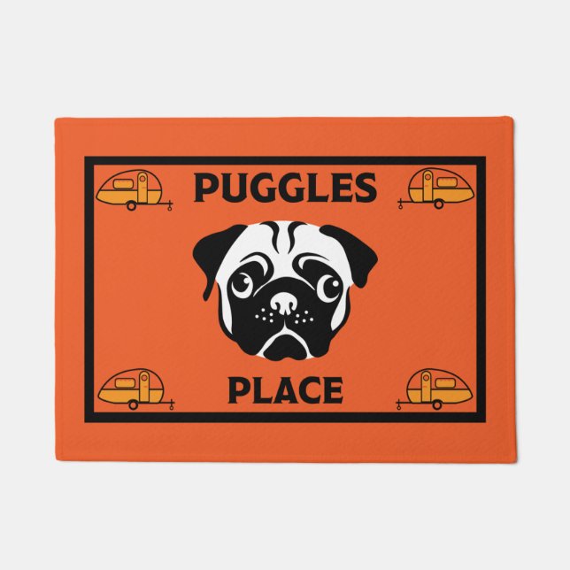 Tapete Caravan Pug Dog Door Mat (Frente)
