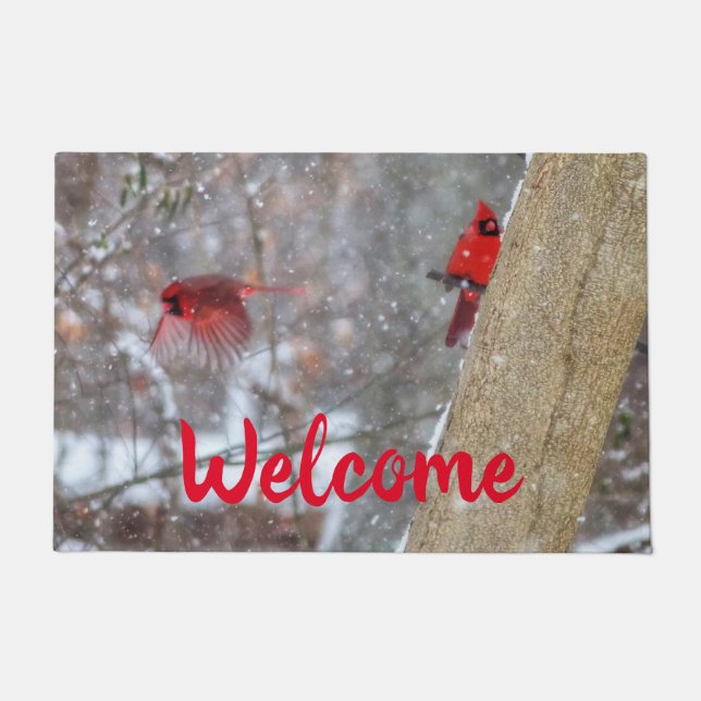 Tapete Cardeais na neve (Frente)